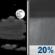 Friday Night: Partly Cloudy then Slight Chance Rain Showers